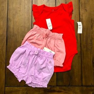 Gap Bundle NWT shorts onesie baby girl